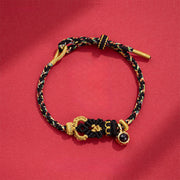 Buddha Stones String Projection Stone Hand-woven Buddha Knots Connection Bracelet - Black(Wrist Circumference: 14-23 cm) - image 11