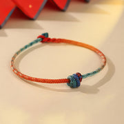 FREE Today: Luck and Strength Colored String Hand-woven Knots Bracelet - Colored String(Wrist Circumference 19cm) - image 0