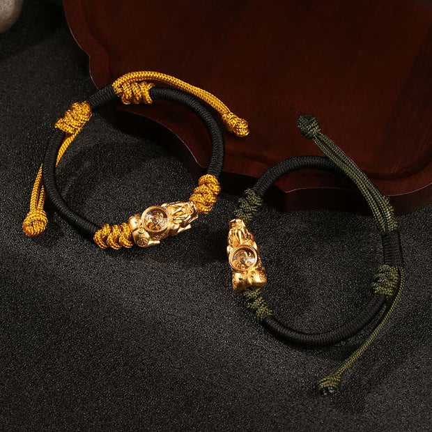 Buddha Stones Pi Xiu Wealth Luck Hand-woven Rope Bracelet - image 13