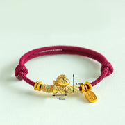 Buddha Stones Year Of The Horse Red String Black String Lucky Fortune Charm Braided Connection Bracelet - image 10