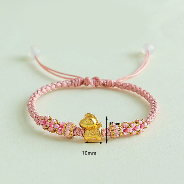 Buddha Stones Year Of The Horse Multicolored String Peach Blossom Knot Red String Luck Bracelet - image 11