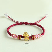 Buddha Stones Year Of The Horse Multicolored String Peach Blossom Knot Red String Luck Bracelet - image 15