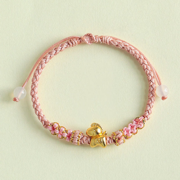 Buddha Stones Year Of The Horse Multicolored String Peach Blossom Knot Red String Luck Bracelet - image 12