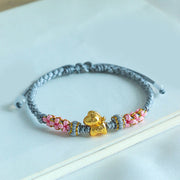 Buddha Stones Year Of The Horse Multicolored String Peach Blossom Knot Red String Luck Bracelet - image 19