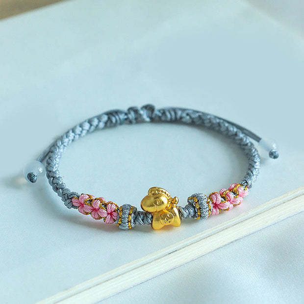 Buddha Stones Year Of The Horse Multicolored String Peach Blossom Knot Red String Luck Bracelet - image 19