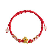 Buddha Stones Year Of The Horse Multicolored String Peach Blossom Knot Red String Luck Bracelet - image 6