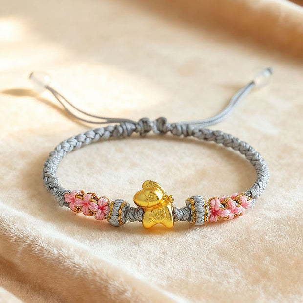 Buddha Stones Year Of The Horse Multicolored String Peach Blossom Knot Red String Luck Bracelet - image 18
