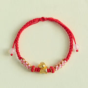 Buddha Stones Year Of The Horse Multicolored String Peach Blossom Knot Red String Luck Bracelet - image 2
