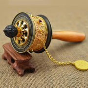 Buddha Stones Tibetan Lucky Prayer Wheel Decoration - 1 - image 1