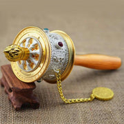 Buddha Stones Tibetan Lucky Prayer Wheel Decoration - 3 - image 5