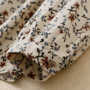 Buddha Stones Fall Floral Print Buttons Down Design Women's Cotton Long Sleeve Shirt - image 13