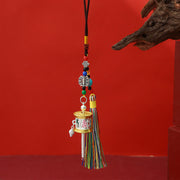 FREE Today: Purity and Peace Prayer Wheel Om Mani Padme Hum Colorful Tassels Key Chain - Medium Silver - image 5