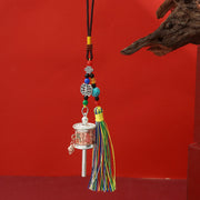 FREE Today: Purity and Peace Prayer Wheel Om Mani Padme Hum Colorful Tassels Key Chain - Red Copper - image 7