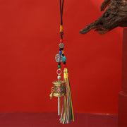 FREE Today: Purity and Peace Prayer Wheel Om Mani Padme Hum Colorful Tassels Key Chain - Light Antique Gold - image 13