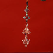 Buddha Stones Vajra Enlightenment Rope Key Chain - Rose Gold - image 4