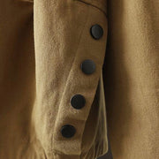 Buddha Stones Fall Button Down Women's Cotton Long Sleeve Outerwear Jacket With Pockets - image 23