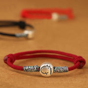 Buddha Stones 999 Sterling Silver Year Of The Horse Chinese Zodiac String Braided Luck Bracelet - image 4