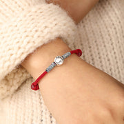 Buddha Stones 999 Sterling Silver Year Of The Horse Chinese Zodiac String Braided Luck Bracelet - image 8