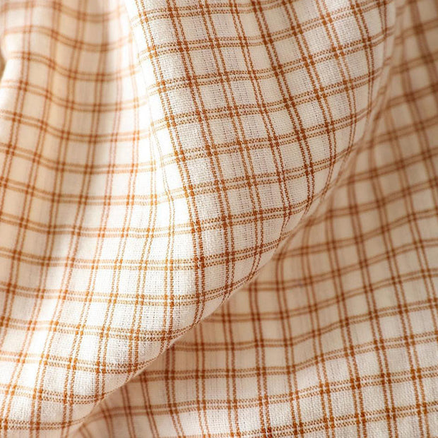 Buddha Stones Fall Plaid Print Stand Collar Buttons Down Design Women's Cotton Long Sleeve Shirt - image 14