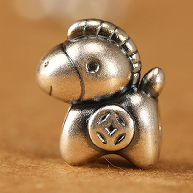 Buddha Stones 999 Sterling Silver Year Of The Horse Fu Character Charm String Braided Luck Bracelet - image 6