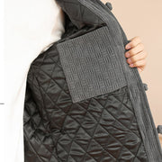 Buddha Stones 2Pcs Winter Solid Men's Tang Suit Frog-Button Cotton Long Sleeve Jacket Pants Set With Pockets - image 12