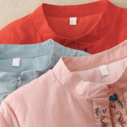 Buddha Stones Winter Flower Embroidery Frog-Button Long Sleeve Women's Thermal Jacket - image 24