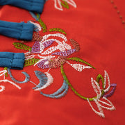 Buddha Stones Winter Flower Embroidery Frog-Button Long Sleeve Women's Thermal Jacket - image 21