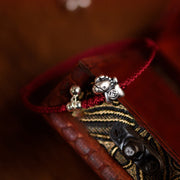 Buddha Stones 999 Sterling Silver Year Of The Horse 925 Sterling Silver Bell String Luck Child Adult Bracelet Anklet - image 10