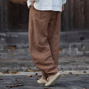 Buddha Stones Fall Jacquard Women's Frog-Button Long Sleeve Shirt Pants Cotton Linen Clothing - image 38