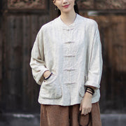 Buddha Stones Fall Jacquard Women's Frog-Button Long Sleeve Shirt Pants Cotton Linen Clothing - image 23