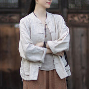 Buddha Stones Fall Jacquard Women's Frog-Button Long Sleeve Shirt Pants Cotton Linen Clothing - image 26