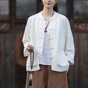 Buddha Stones Fall Jacquard Women's Frog-Button Long Sleeve Shirt Pants Cotton Linen Clothing - image 20