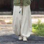 Buddha Stones Fall Jacquard Women's Frog-Button Long Sleeve Shirt Pants Cotton Linen Clothing - image 35