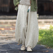 Buddha Stones Fall Jacquard Women's Frog-Button Long Sleeve Shirt Pants Cotton Linen Clothing - image 33