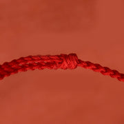 Buddha Stones Cinnabar Peace Buckle Handmade String Adjustable Bracelet Anklet - image 8