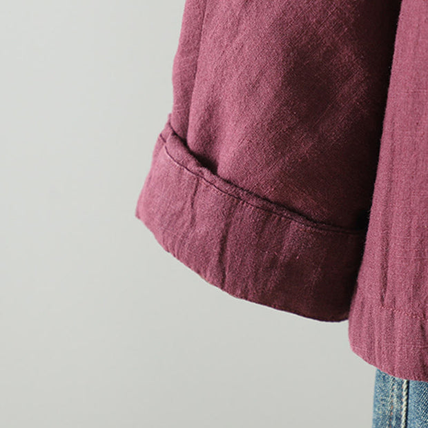 Buddha Stones Vintage Winter Frog-Button Cotton Long Sleeve Women's Thermal Jacket - image 17