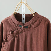 Buddha Stones Vintage Winter Frog-Button Cotton Long Sleeve Women's Thermal Jacket - image 20