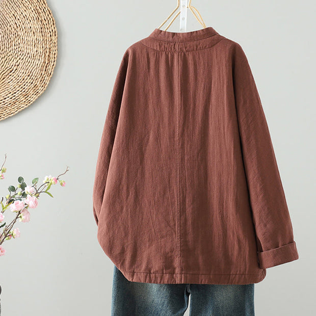 Buddha Stones Vintage Winter Frog-Button Cotton Long Sleeve Women's Thermal Jacket - image 19