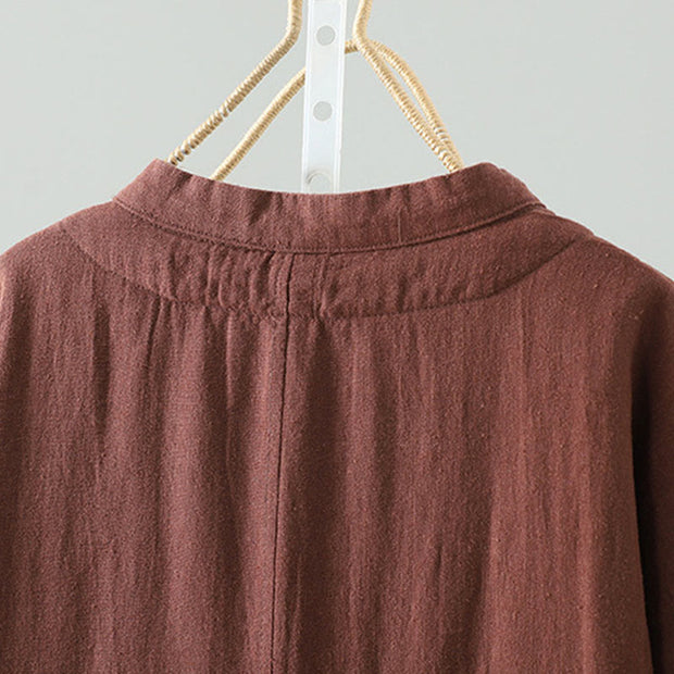 Buddha Stones Vintage Winter Frog-Button Cotton Long Sleeve Women's Thermal Jacket - image 22