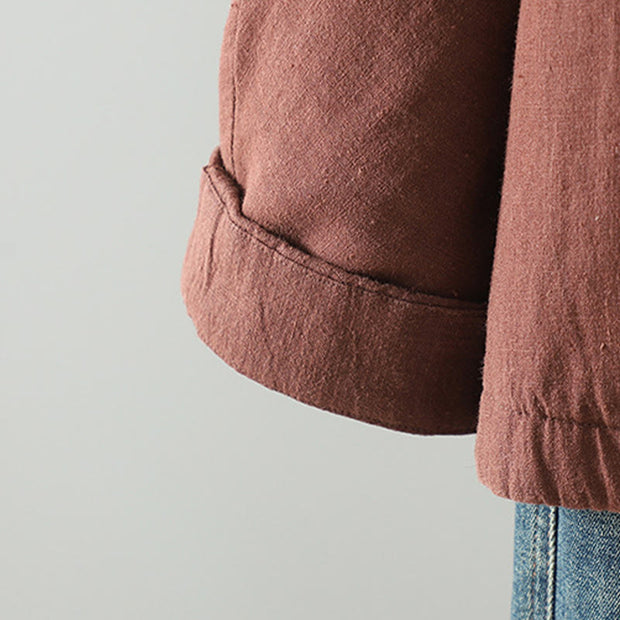 Buddha Stones Vintage Winter Frog-Button Cotton Long Sleeve Women's Thermal Jacket - image 29