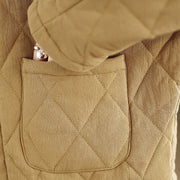 Buddha Stones Winter Frog-Button Diamond-shaped Lines Cotton Long Sleeve Women's Thermal Jacket With Pockets - image 13