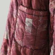 Buddha Stones Winter Square Diamond-shaped Patchwork Elastic Waist Women's Cotton Harem Pants With Pockets - image 7