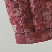 Buddha Stones Winter Square Diamond-shaped Patchwork Elastic Waist Women's Cotton Harem Pants With Pockets - image 10