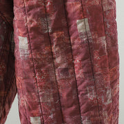 Buddha Stones Winter Square Diamond-shaped Patchwork Elastic Waist Women's Cotton Harem Pants With Pockets - image 9