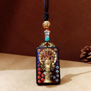 Buddha Stones Tibetan Ganesh Ganpati Elephant Ebony Wood Rope Peace Necklace Pendant - image 7