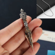 Buddha Stones Tibetan Vajra Vajrakila Copper Healing Spiritual Power Necklace Pendant - Vajra - image 0