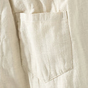 Buddha Stones Winter Elastic Waist Frog-Button Design Cotton Thermal Women's Straight Leg Pants With Pockets - image 13