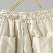 Buddha Stones Winter Elastic Waist Frog-Button Design Cotton Thermal Women's Straight Leg Pants With Pockets - image 12