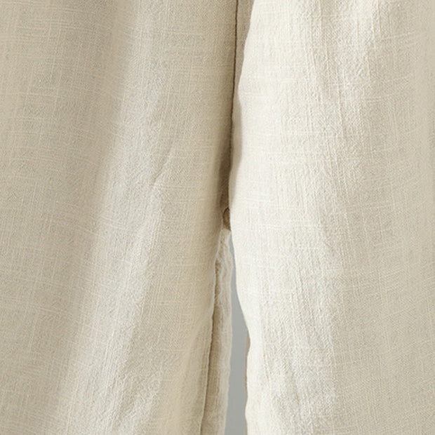 Buddha Stones Winter Elastic Waist Frog-Button Design Cotton Thermal Women's Straight Leg Pants With Pockets - image 14