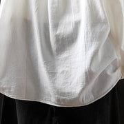 Buddha Stones Fall Buttons Down Pocket Decor Design Women's Stand Collar Long Sleeve Cotton Shirt - image 9